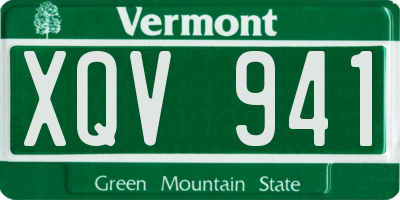 VT license plate XQV941