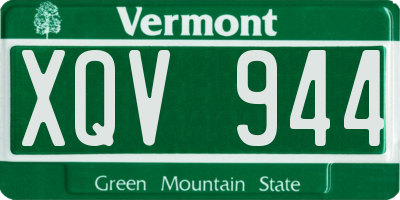 VT license plate XQV944