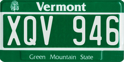 VT license plate XQV946