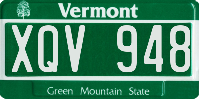 VT license plate XQV948
