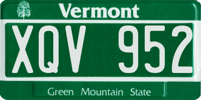 VT license plate XQV952