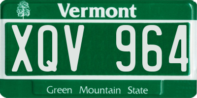 VT license plate XQV964
