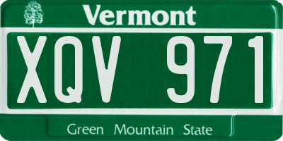 VT license plate XQV971