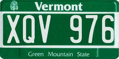 VT license plate XQV976