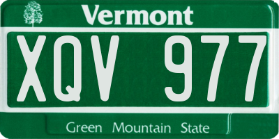 VT license plate XQV977