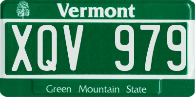 VT license plate XQV979