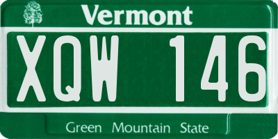 VT license plate XQW146