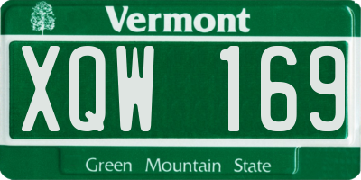 VT license plate XQW169
