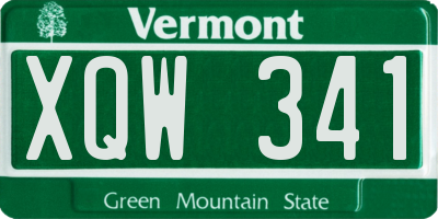 VT license plate XQW341