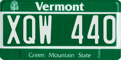 VT license plate XQW440