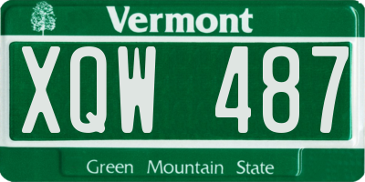 VT license plate XQW487