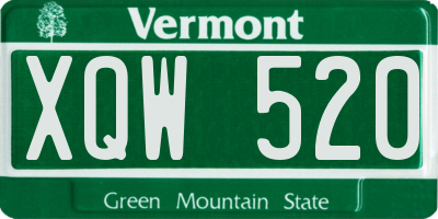VT license plate XQW520