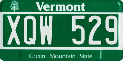 VT license plate XQW529