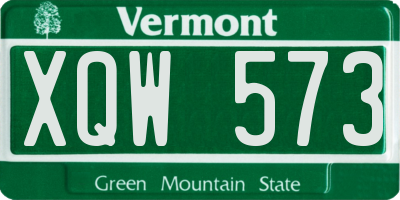 VT license plate XQW573