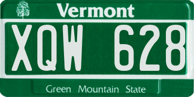 VT license plate XQW628