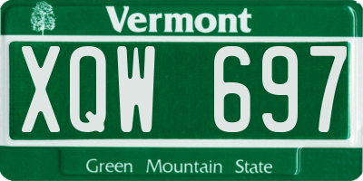 VT license plate XQW697