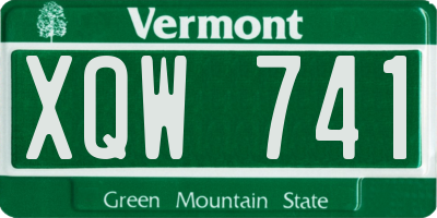 VT license plate XQW741
