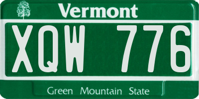 VT license plate XQW776