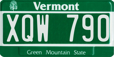 VT license plate XQW790