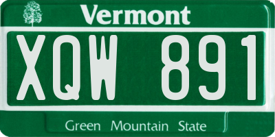 VT license plate XQW891