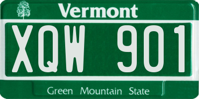 VT license plate XQW901