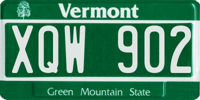 VT license plate XQW902