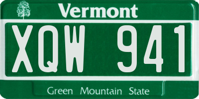 VT license plate XQW941