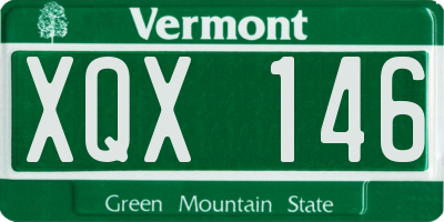 VT license plate XQX146