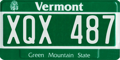 VT license plate XQX487