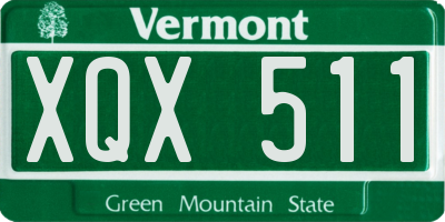 VT license plate XQX511