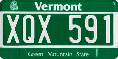 VT license plate XQX591