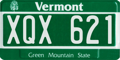 VT license plate XQX621