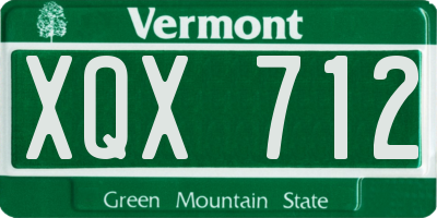 VT license plate XQX712