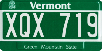 VT license plate XQX719
