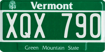 VT license plate XQX790