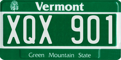 VT license plate XQX901