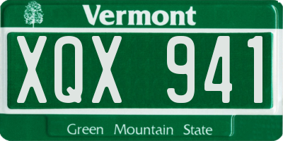 VT license plate XQX941