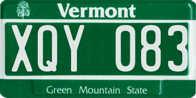 VT license plate XQY083