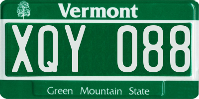 VT license plate XQY088
