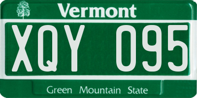 VT license plate XQY095
