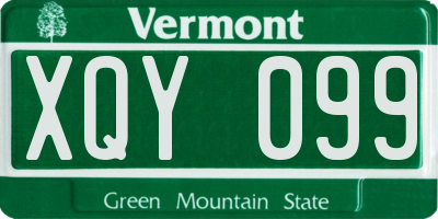 VT license plate XQY099
