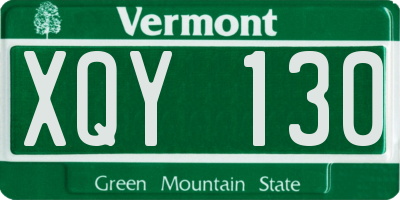 VT license plate XQY130