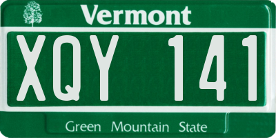 VT license plate XQY141