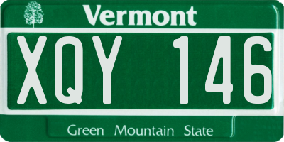 VT license plate XQY146