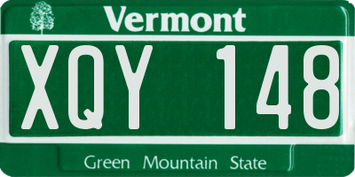 VT license plate XQY148