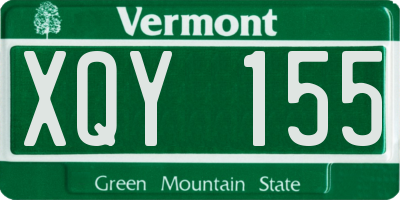 VT license plate XQY155