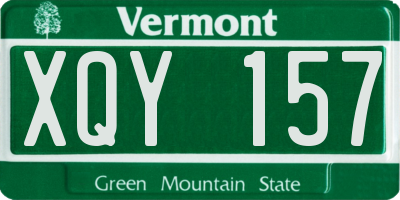 VT license plate XQY157