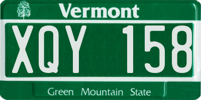 VT license plate XQY158