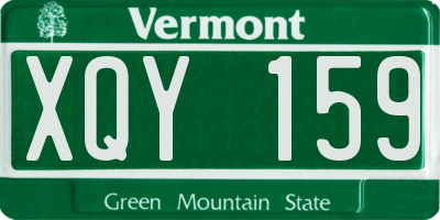 VT license plate XQY159