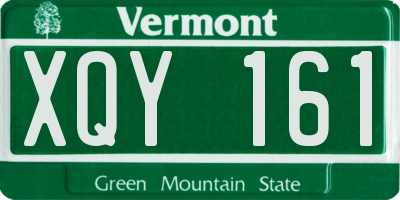 VT license plate XQY161